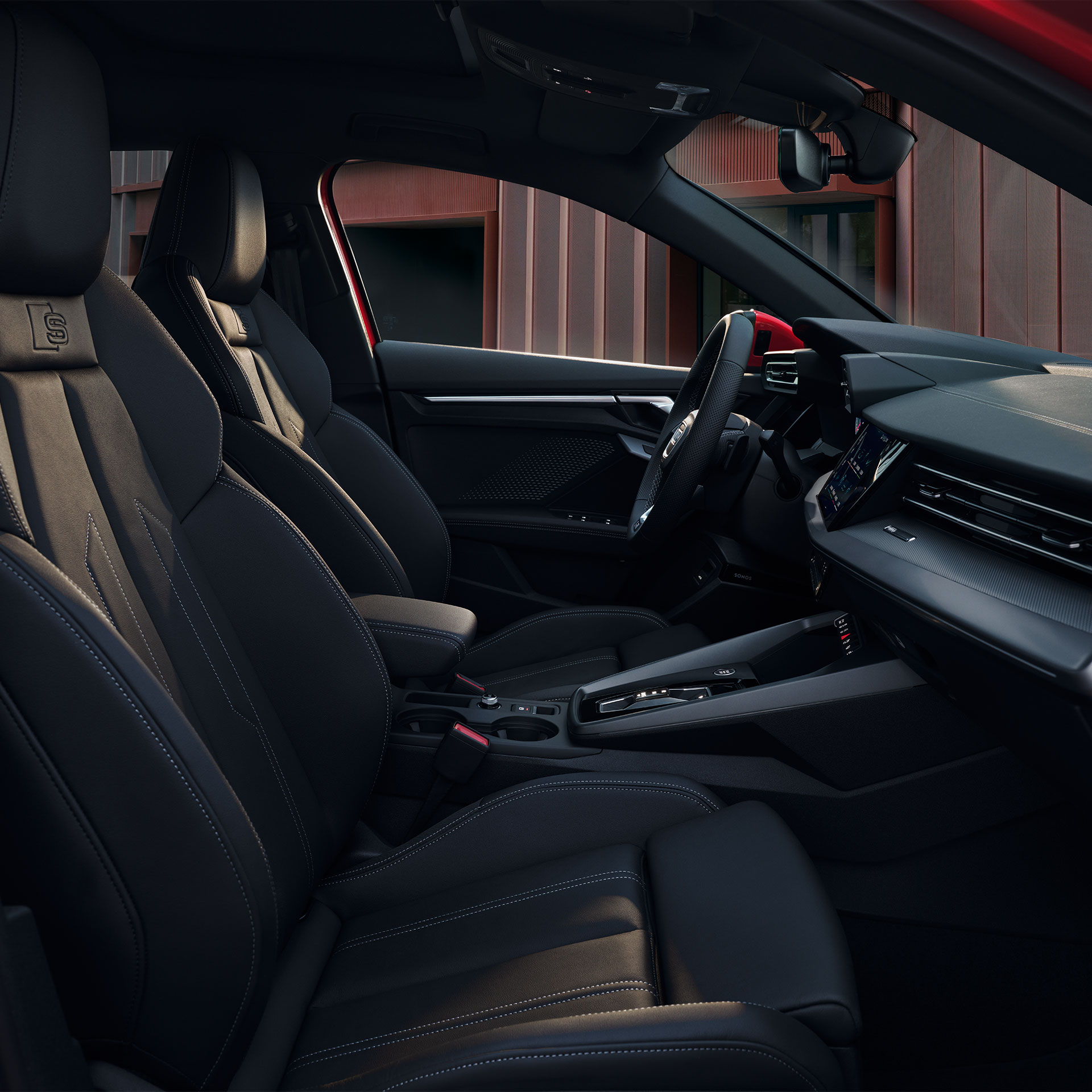 Foto del diseño interior del Audi A3 Sedan. 