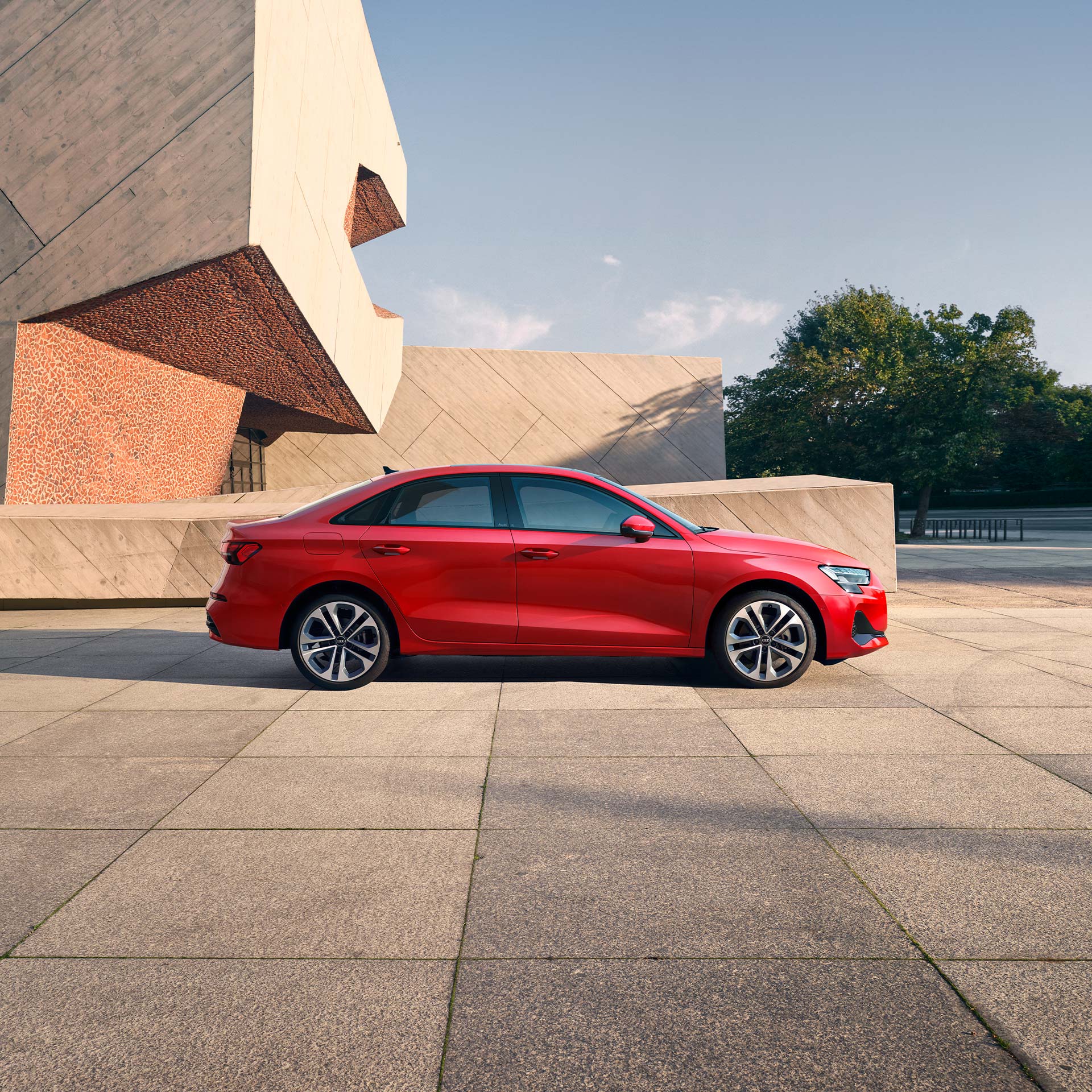 Foto del diseño exterior del Audi A3 Sedan. 