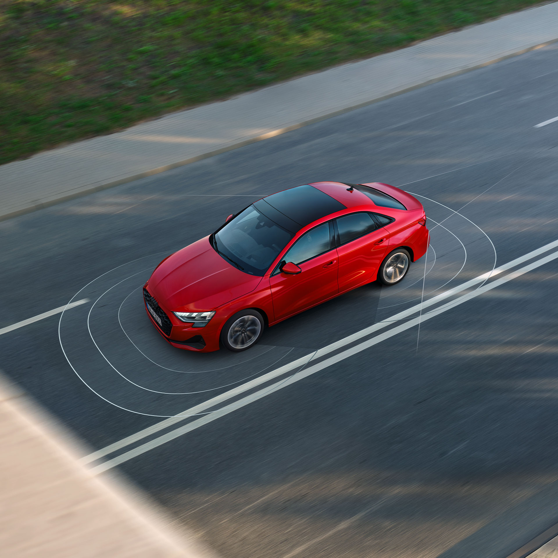 Foto de la tecnología de un Audi A3 Sedan. 
