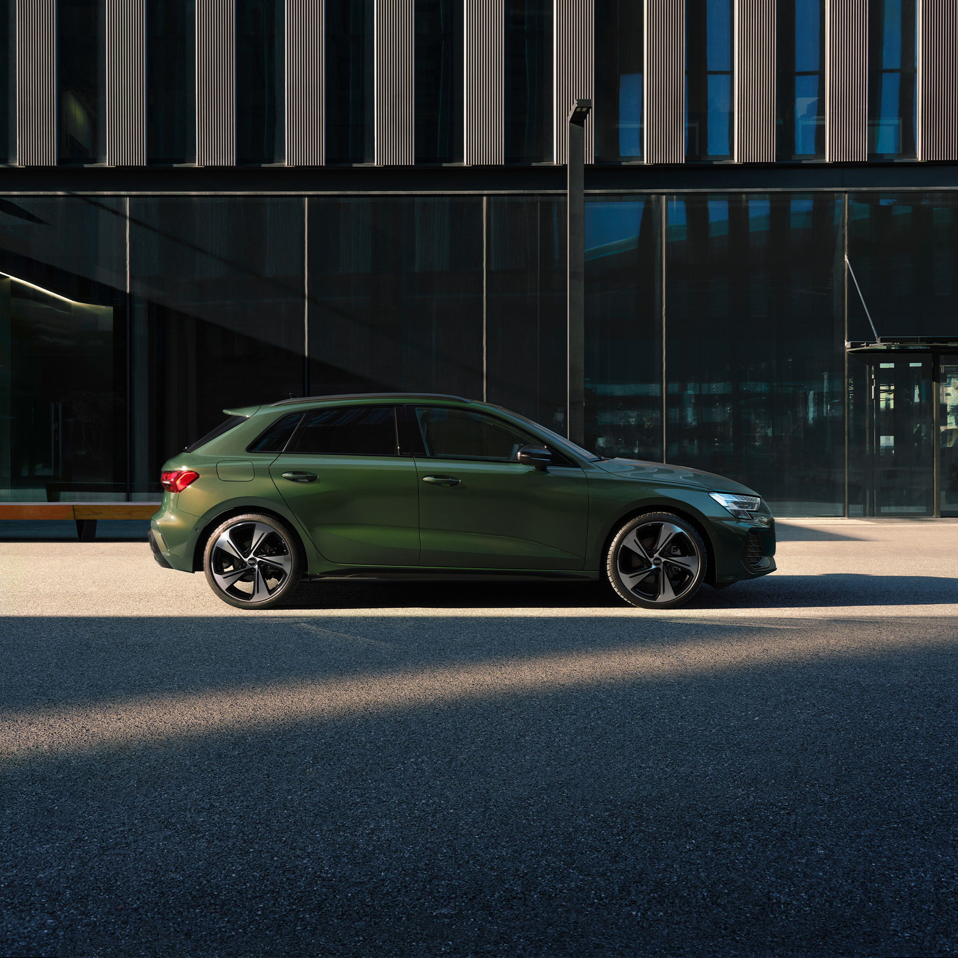 Foto del diseño exterior del Audi A3 Sportback. 
