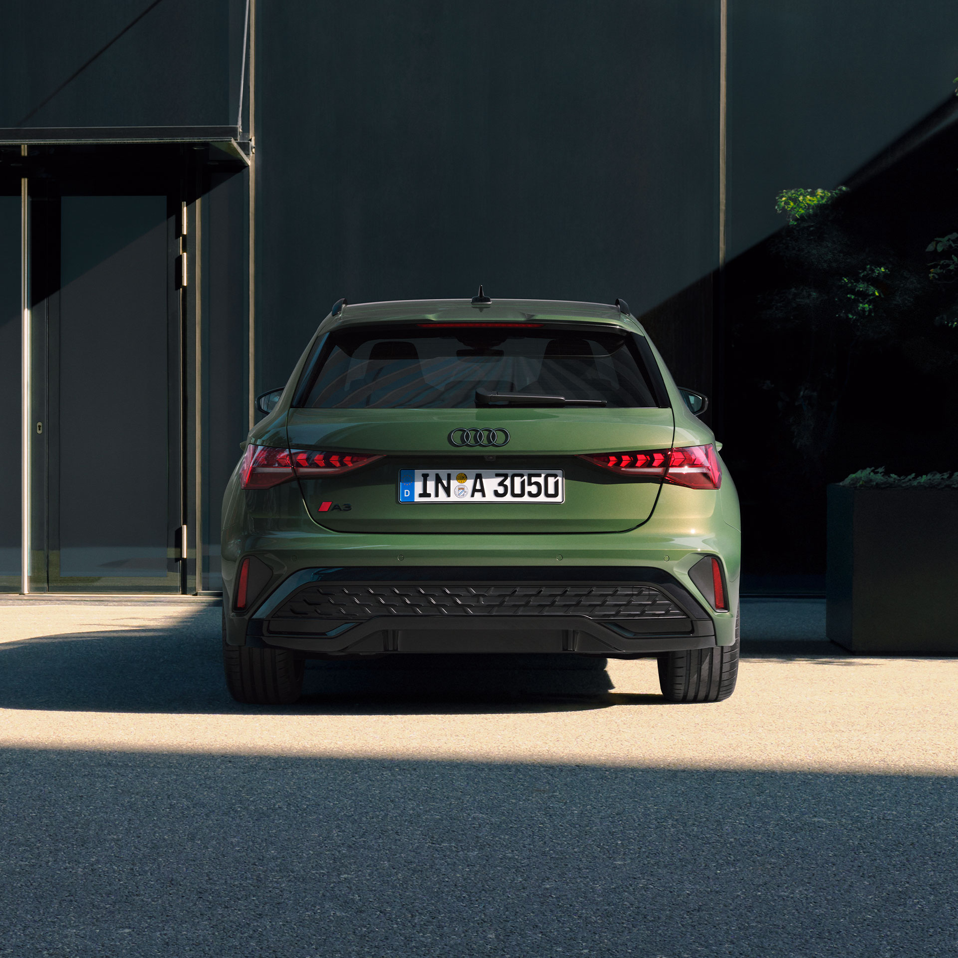 Foto de la parte trasera del Audi A3 Sportback. 