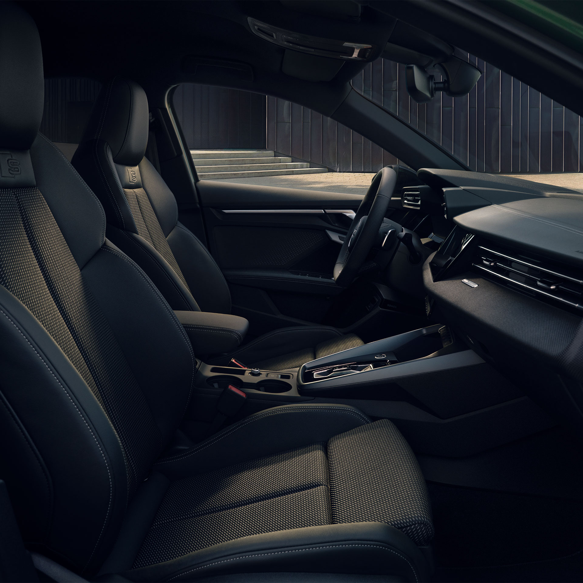 Foto del interior del Audi A3 Sportback. 