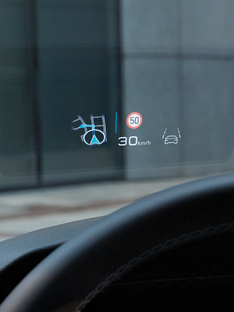Foto del head-up display del Audi S3 Sedan. 