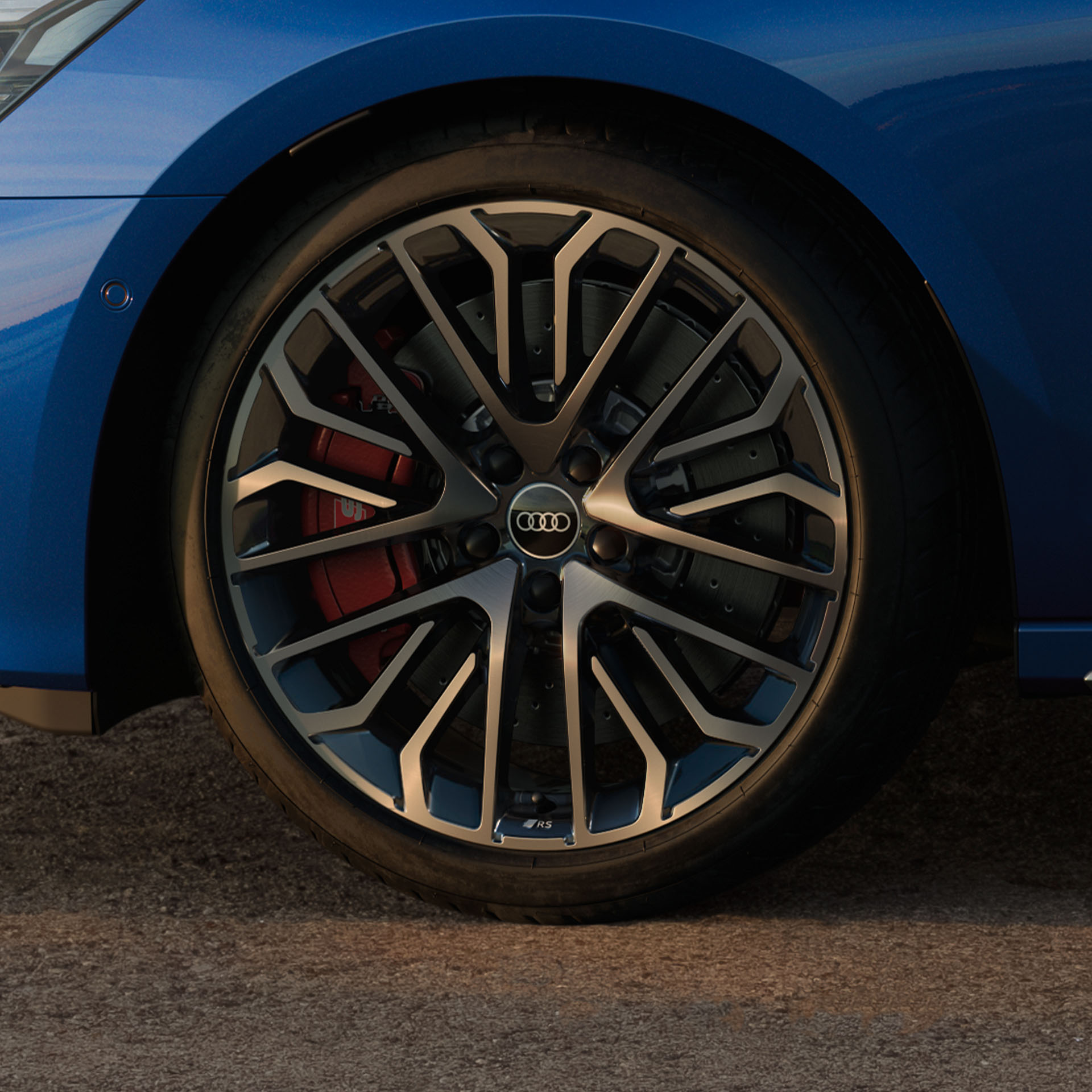 Foto de las llantas del Audi S3 Sedan. 