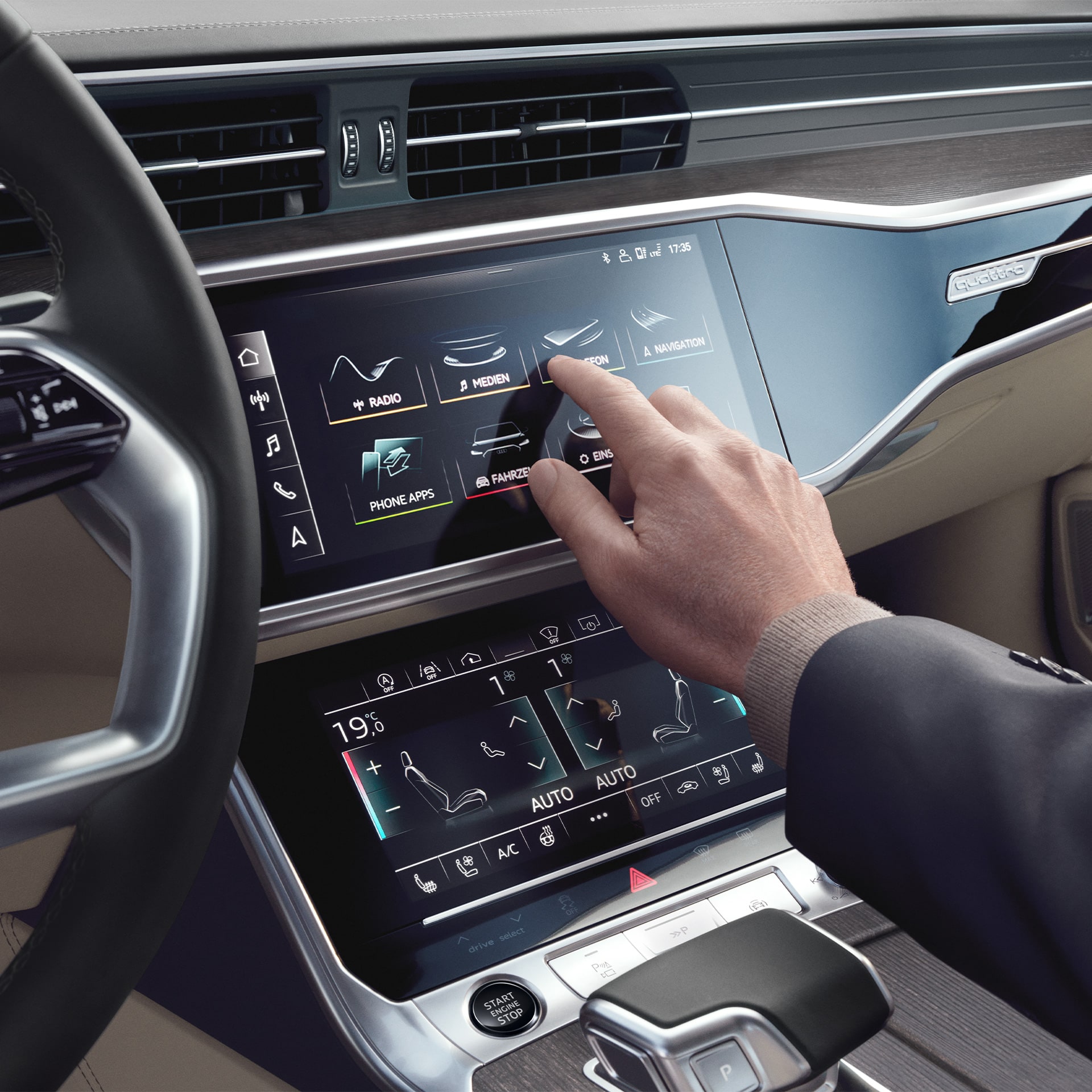 The MMI system of the Audi A6 Sedan