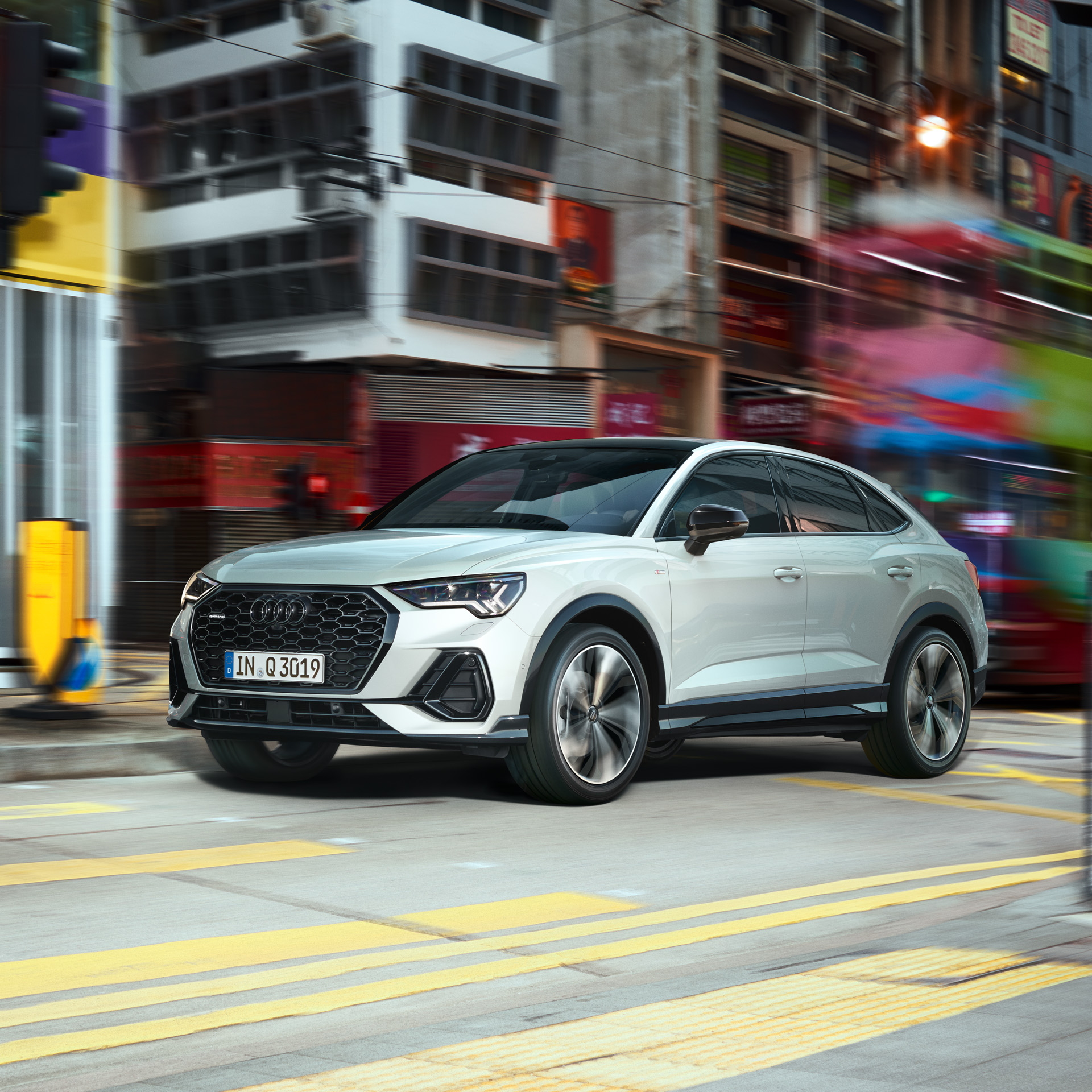 Audi Q3 Sportback side front view