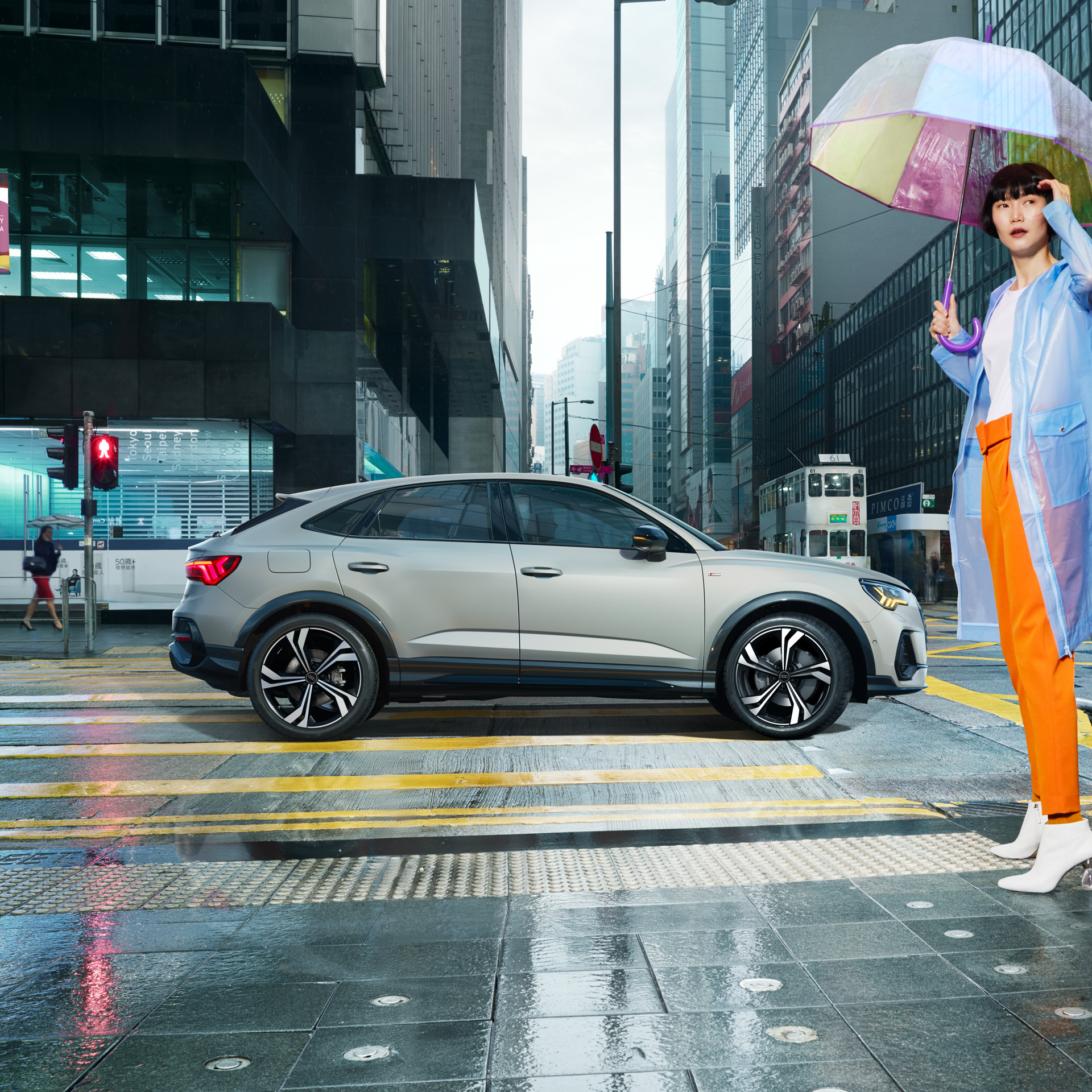 Audi Q3 Sportback side view with Audi exclusive finish